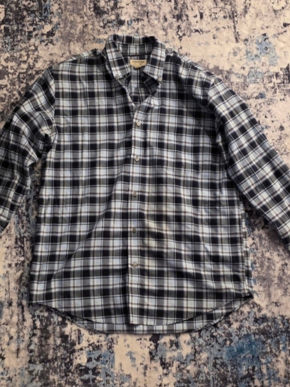 💥💥5 For $25💥💥 St. John's Bay Blue Plaid Button-Down Shirt